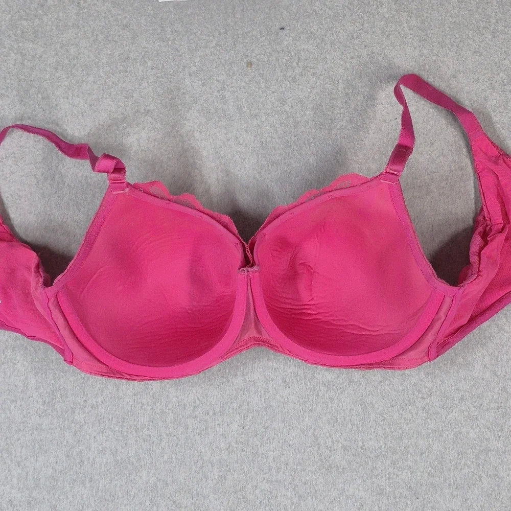 Torrid Curve Women Bra 40DD Pink Floral Full Coverage Underwired Lace